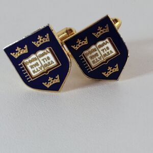 Rare Oxford University Enamal And Brass Smart Turnout London Badge Co Cufflinks